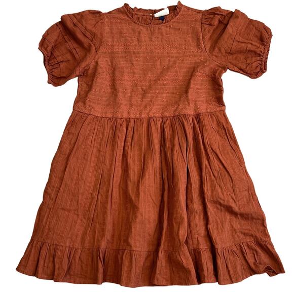 Universal Thread Women's Rust Short Sleeve Eyelet Dress - Size Large - NWT - Picture 1 of 9